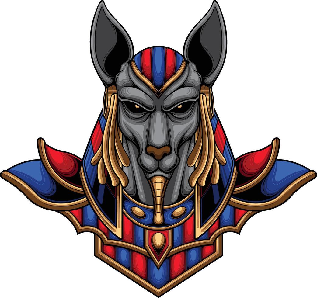 vecteur illustration de anubis Dieu avec prime qualité Stock vecteur