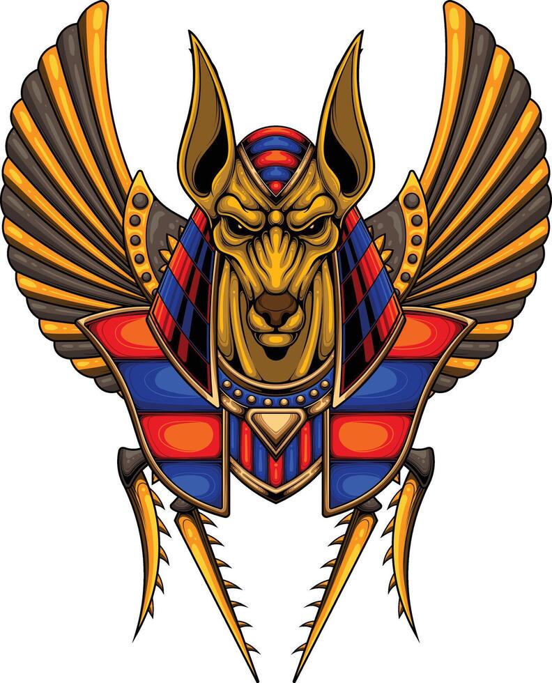 vecteur illustration de anubis Dieu avec prime qualité Stock vecteur