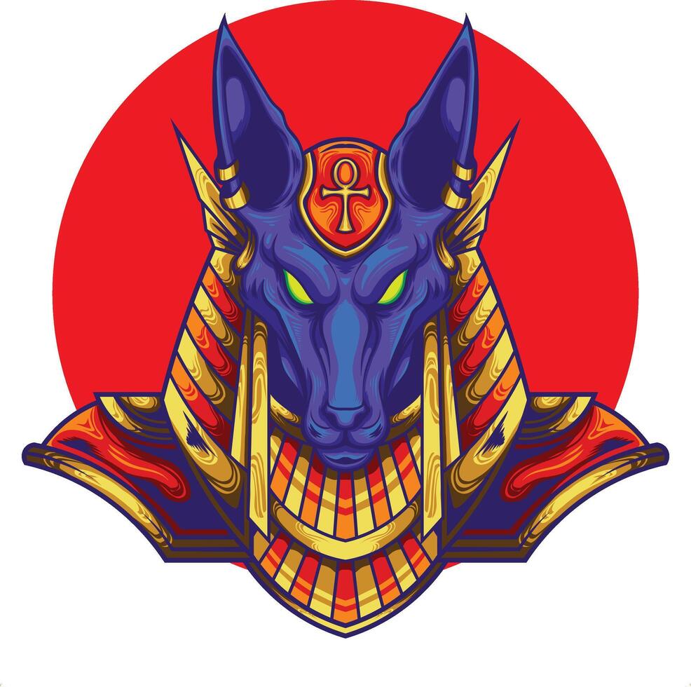 vecteur illustration de anubis Dieu avec prime qualité Stock vecteur