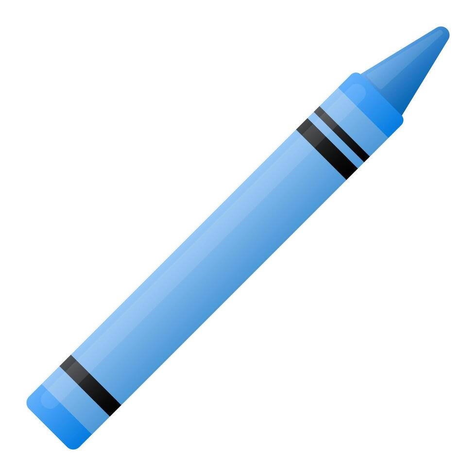 La peinture outil bleu crayon dessin animé illustration vecteur