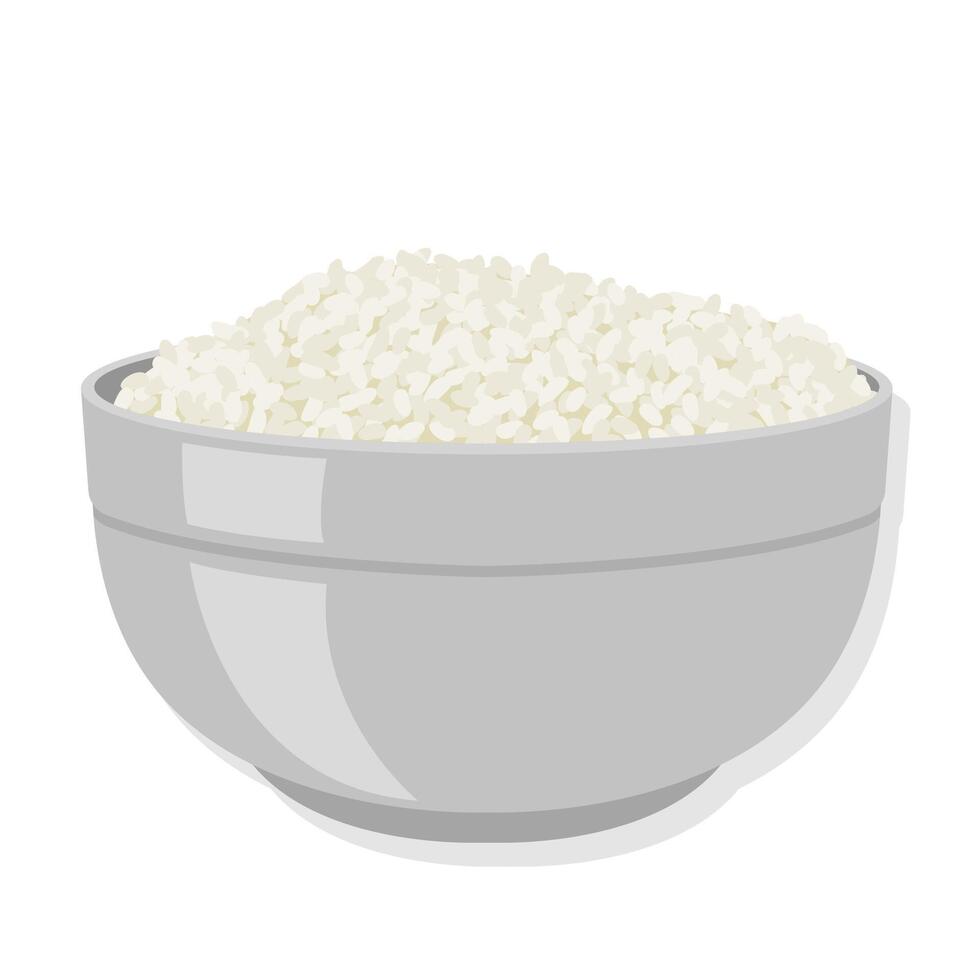 asiatique nourriture riz et bol dessin animé illustration vecteur