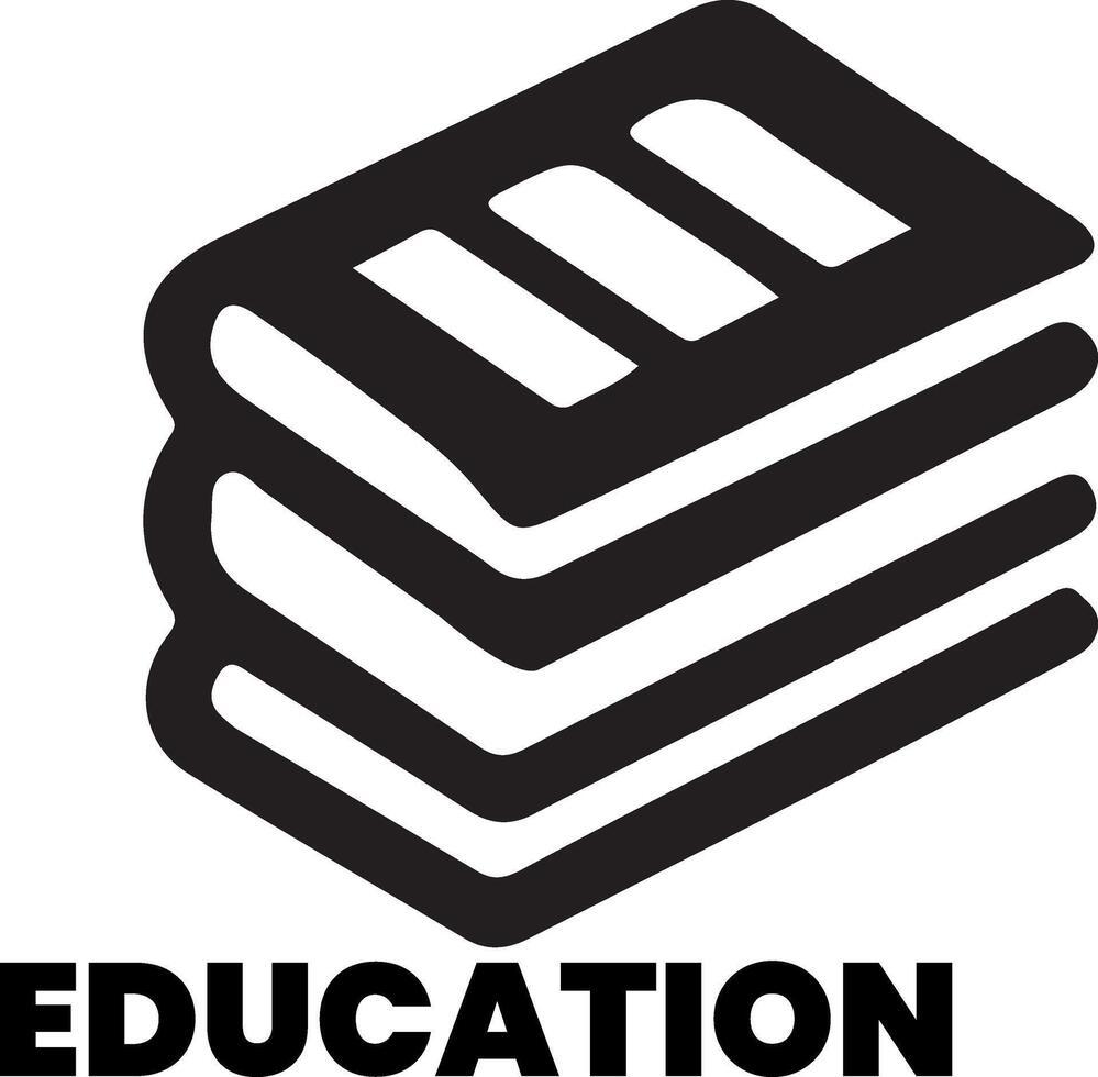 éducation logo vecteur art illustration noir couleur, éducation icône, symbole