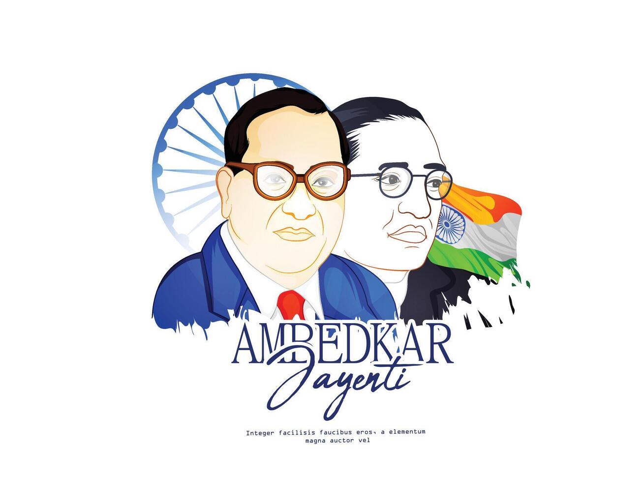 bhimrao ambedkar. dr. bhimrao ambedkar. b. r. ambedkar. jayanti Indien babasaheb journée fête vecteur illustration