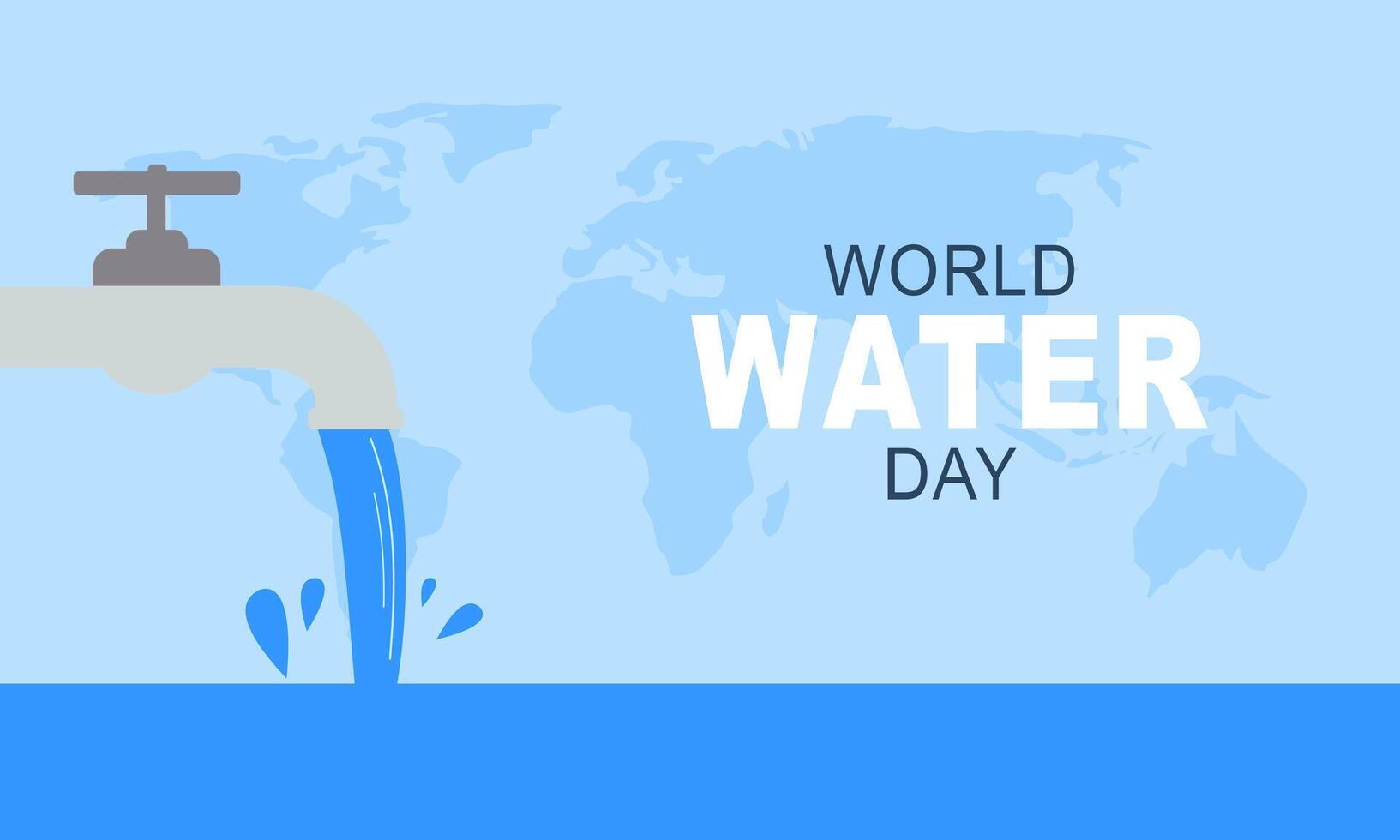 monde l'eau journée à 22 Mars affiche campagnes vecteur