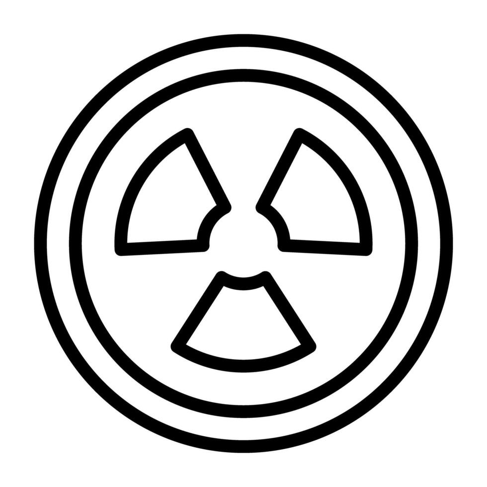une linéaire conception, icône de radiation vecteur