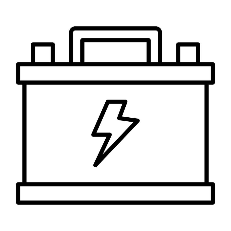 une linéaire conception, icône de voiture batterie vecteur