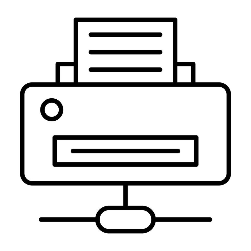 une plat conception, icône de imprimante vecteur