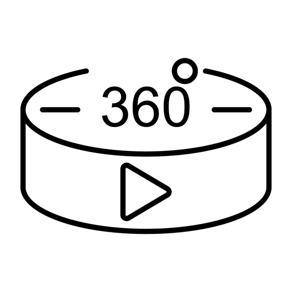 branché vecteur conception de 360 diplôme vidéo