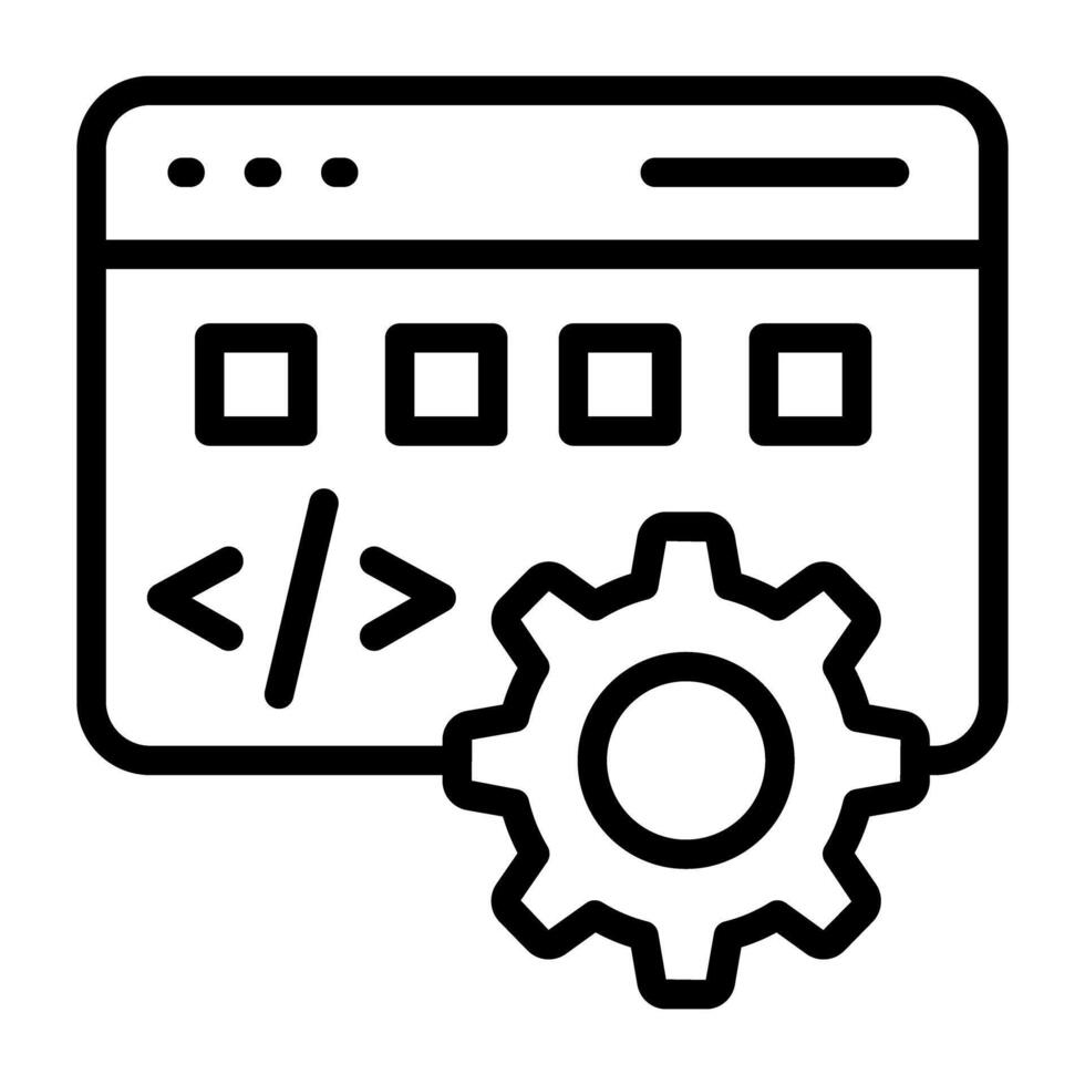 la toile codage icône dans moderne vecteur conception