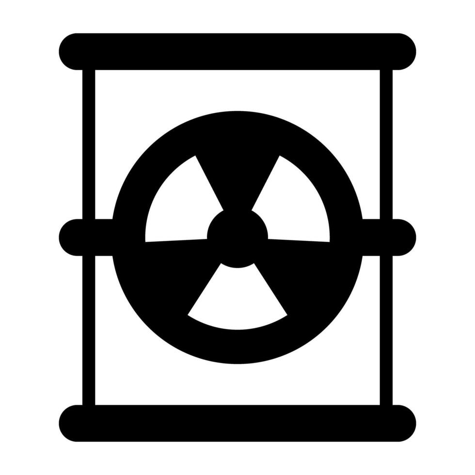 radiation signe sur baril, icône de Danger biologique tambour vecteur