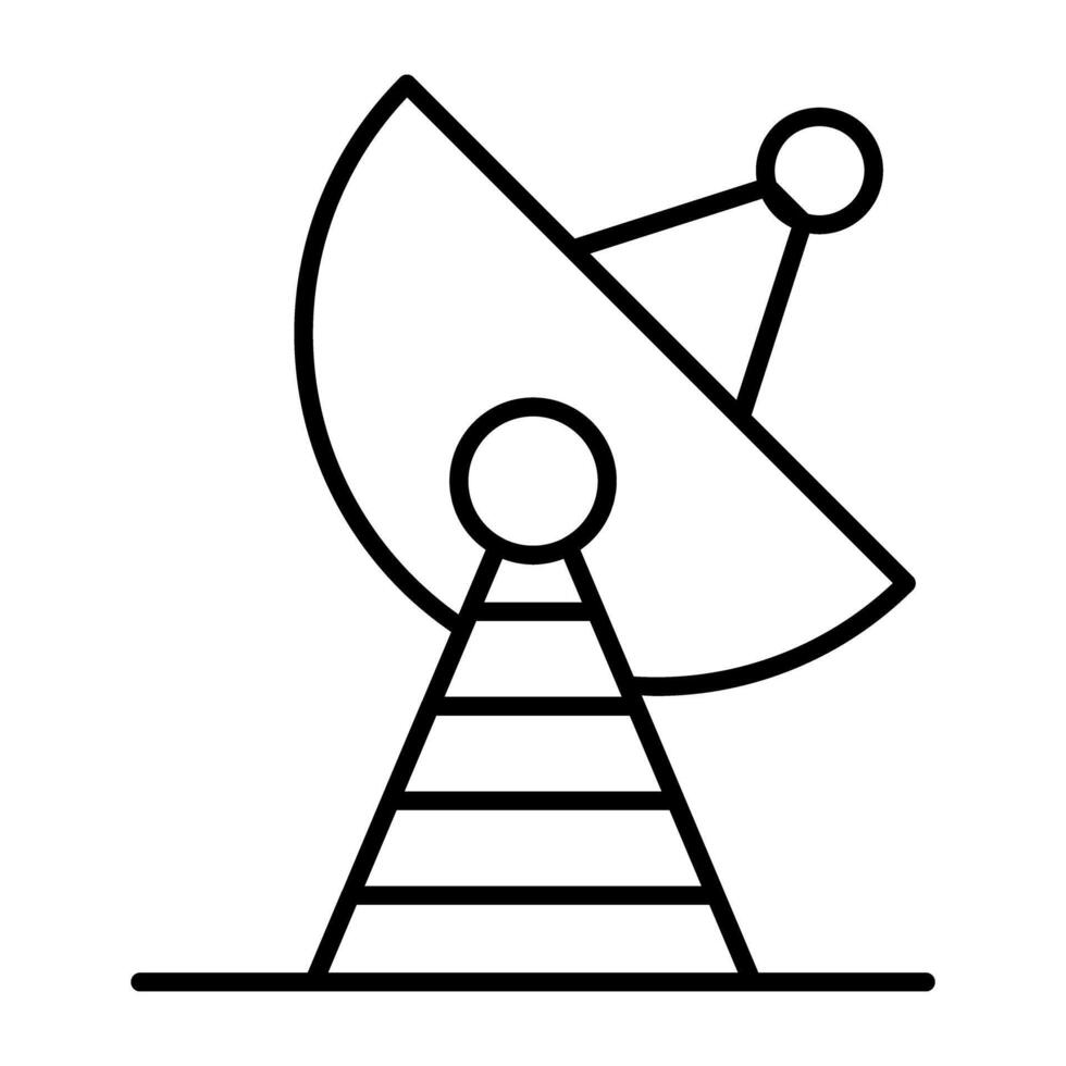 une glyphe conception, icône de parabolique antenne vecteur
