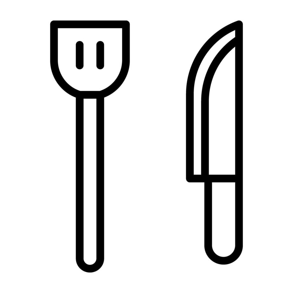 vaisselle et coutellerie ensemble couteau et cuillère vecteur