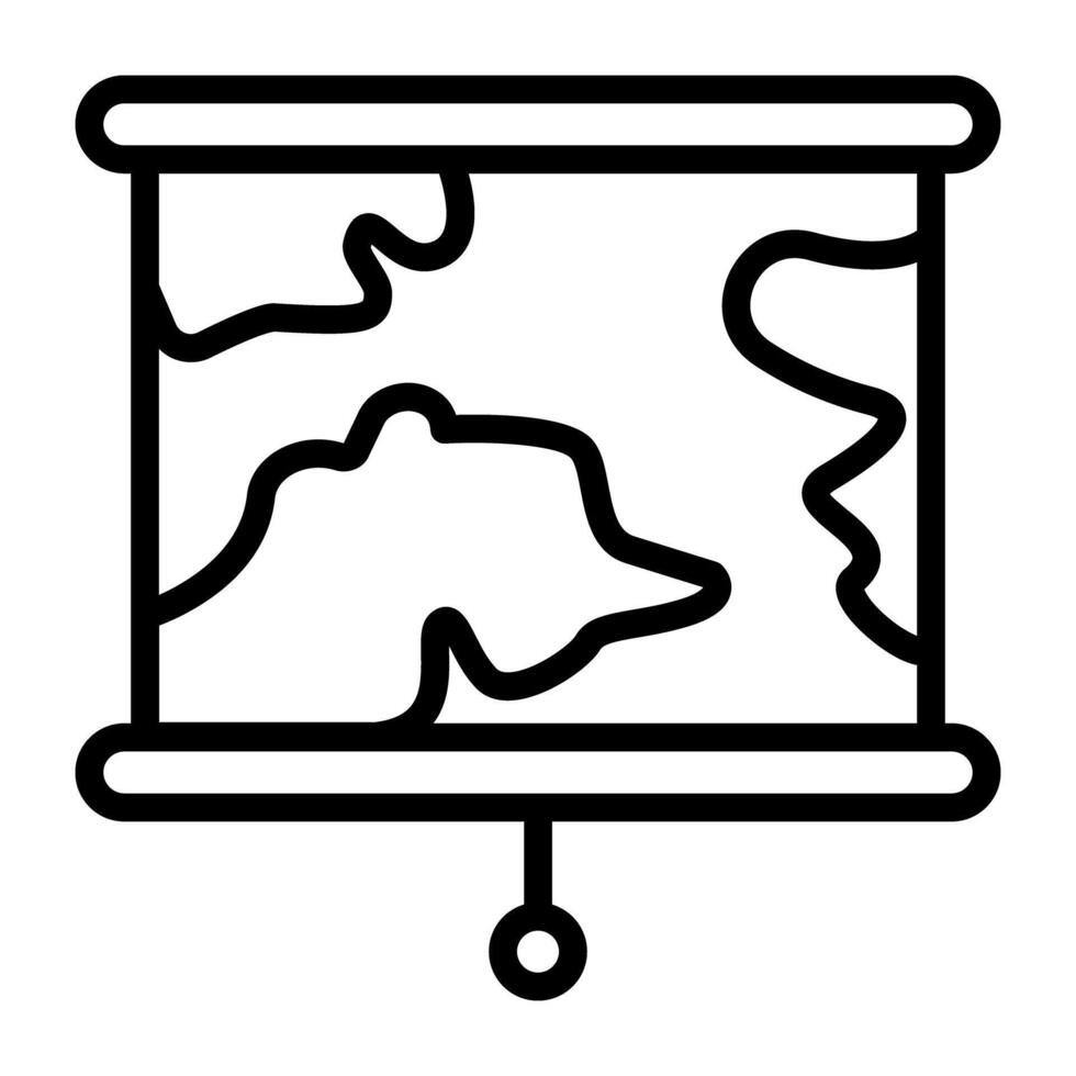 un icône conception de monde carte, modifiable vecteur