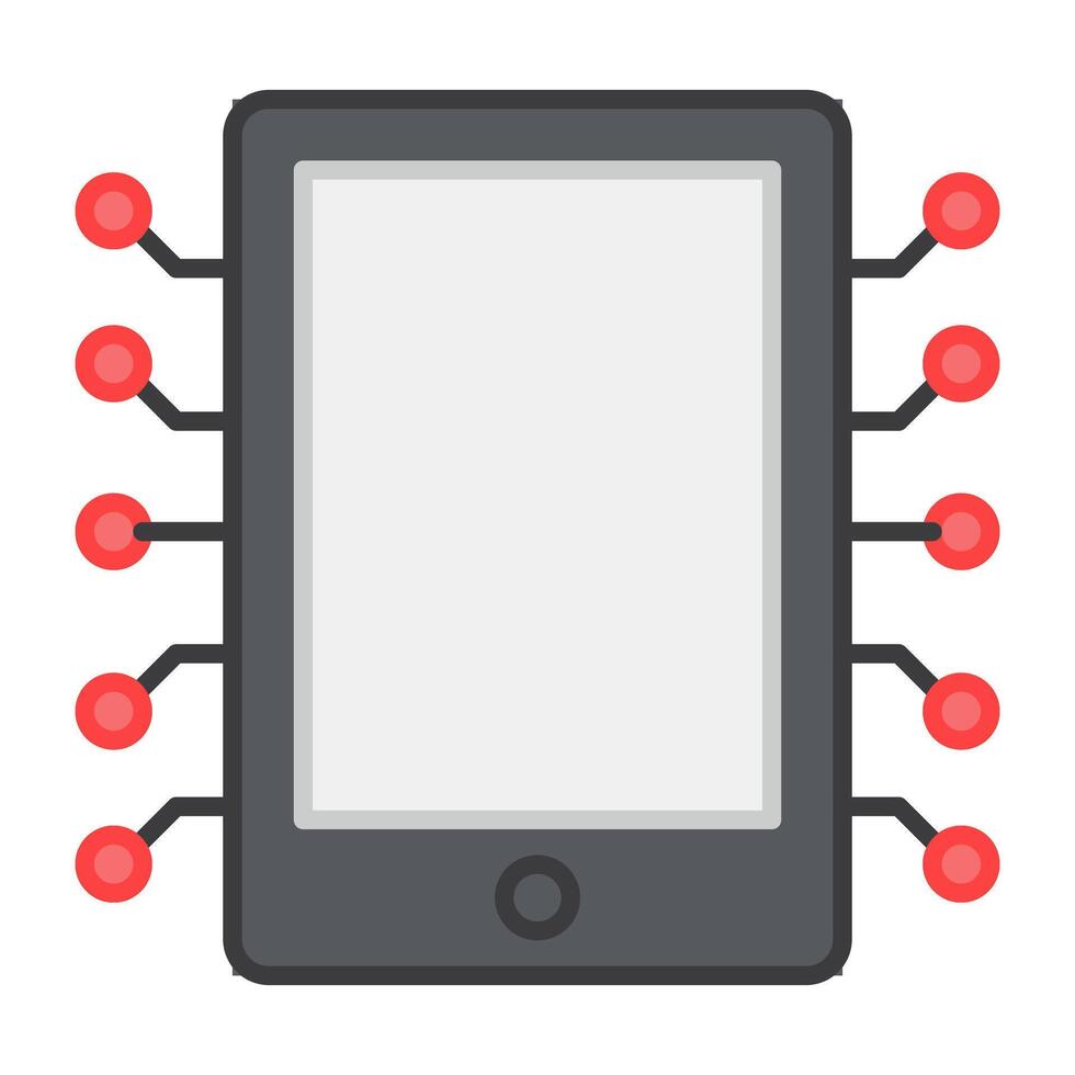 une plat conception, icône de mobile nœuds vecteur