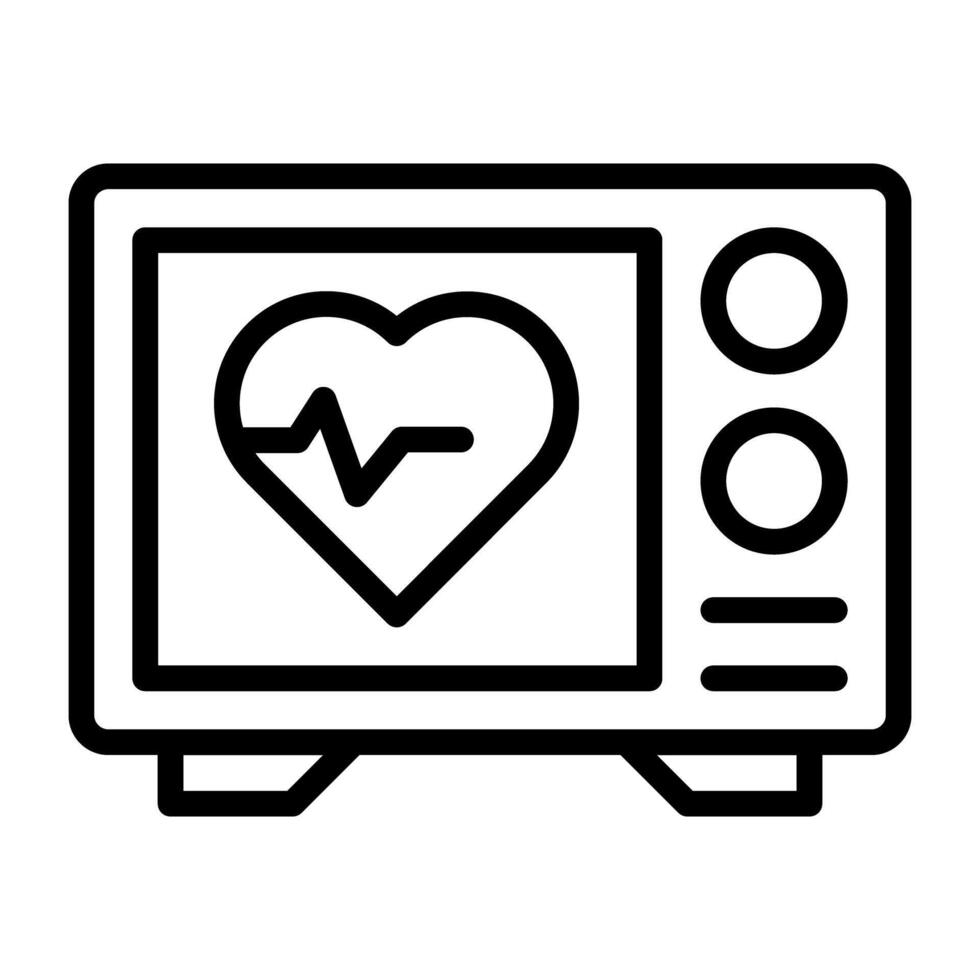battement de coeur à l'intérieur moniteur représentant électrocardiogramme icône vecteur