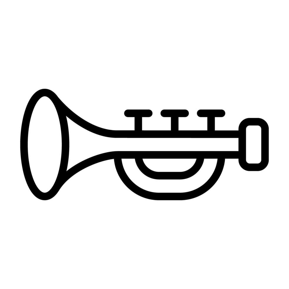 une icône d'instrument de musique, vecteur de cornet