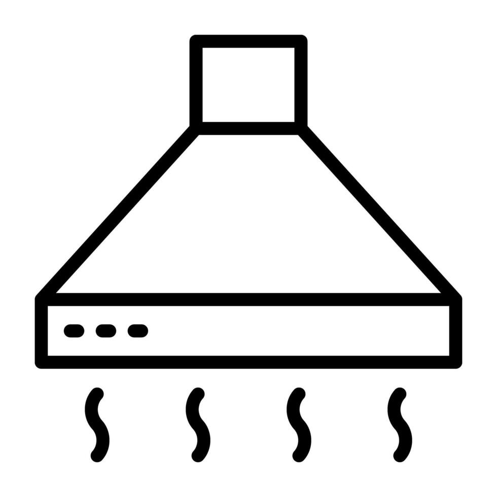 une contour conception, icône de cuisine capuche vecteur