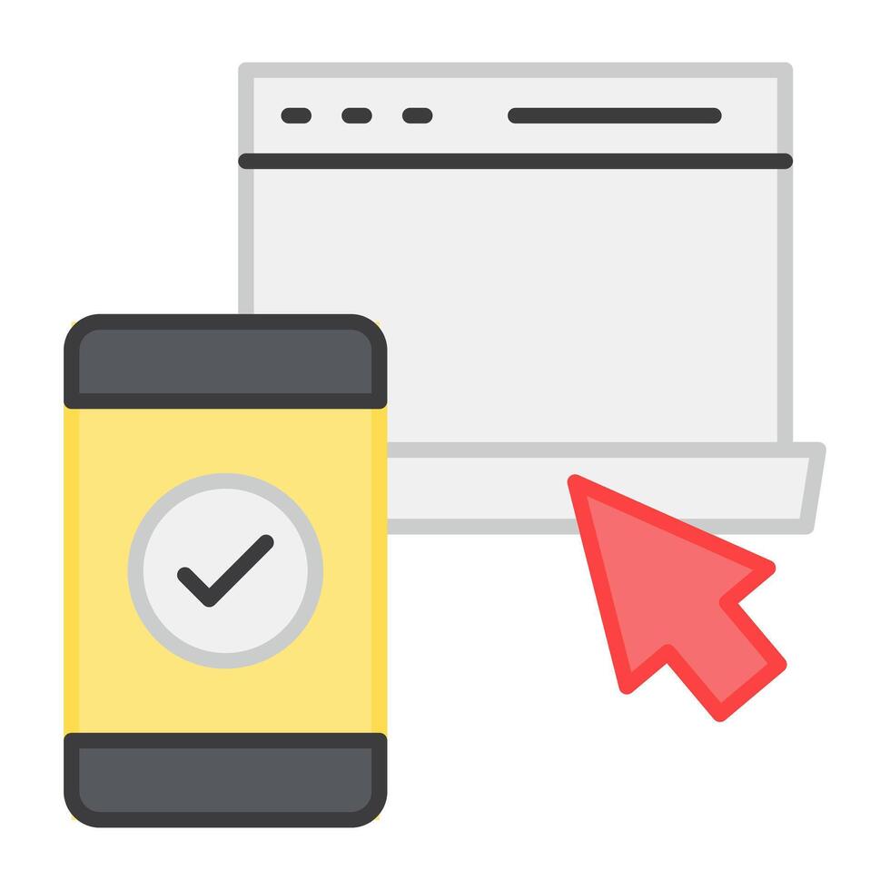 une plat conception, icône de mobile site Internet vecteur