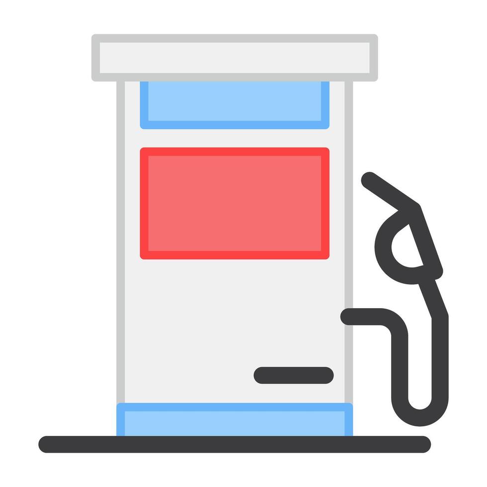une plat conception, icône de essence pompe vecteur