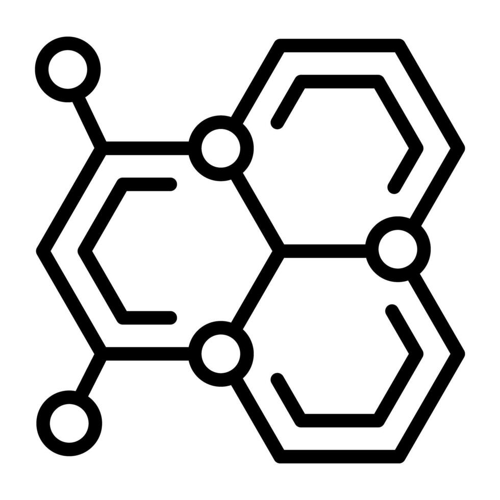 branché conception icône de chimique composé structure vecteur
