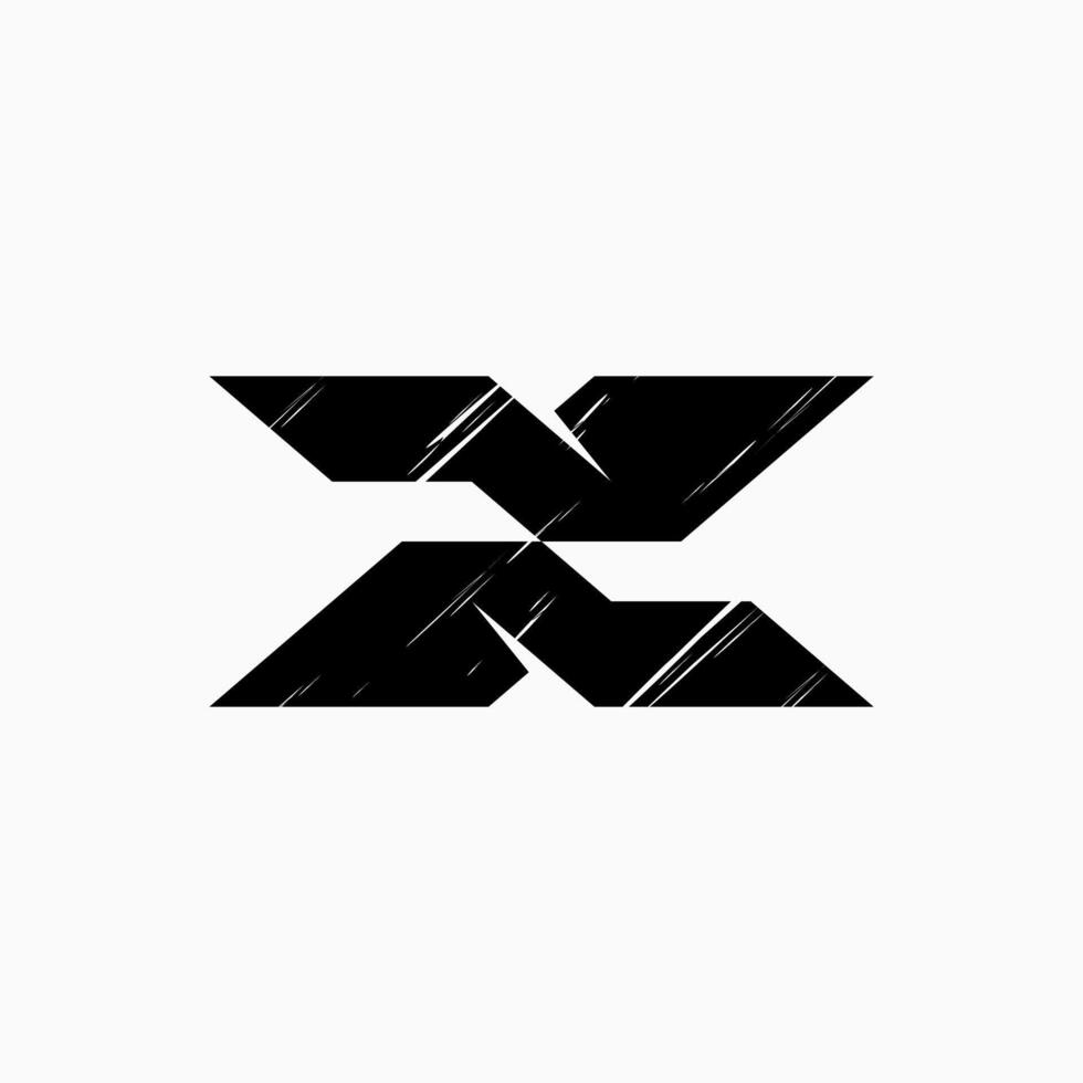 logo conception graphique concept Créatif prime vecteur Stock initiale lettre X Police de caractère Couper Haut vers le bas retourner rayures. en relation à monogramme typographie l'image de marque