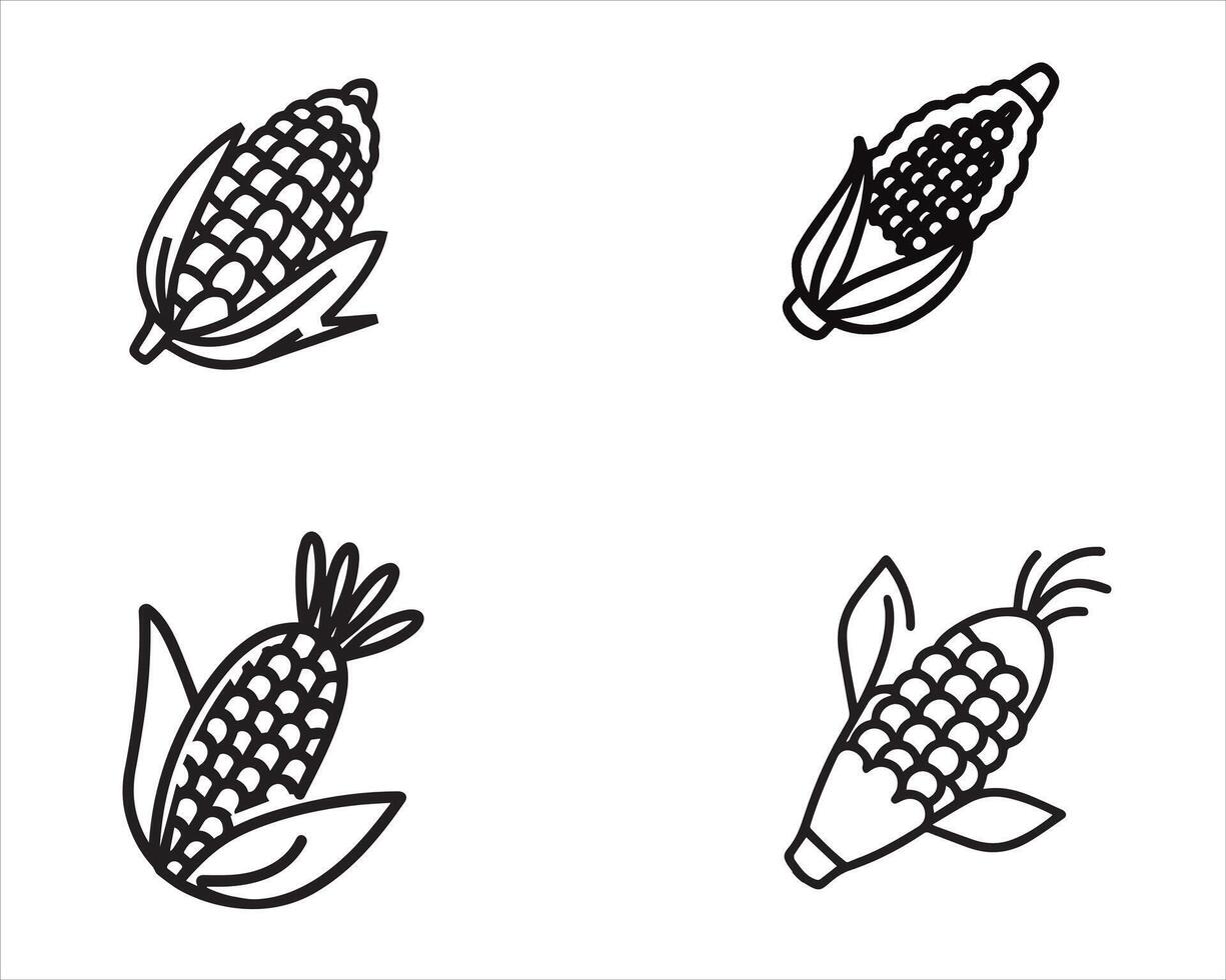 pop corn icône ensemble vecteur illustration sur blanc Contexte