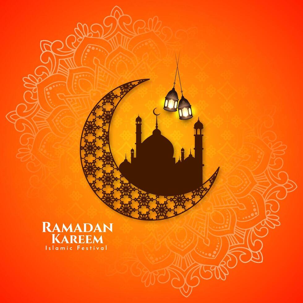 Ramadan kareem traditionnel musulman Festival islamique Contexte conception vecteur