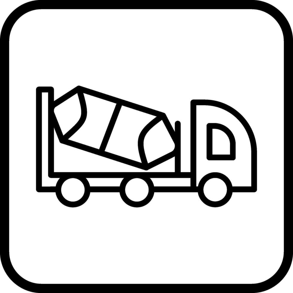 icône de vecteur de camion de ciment