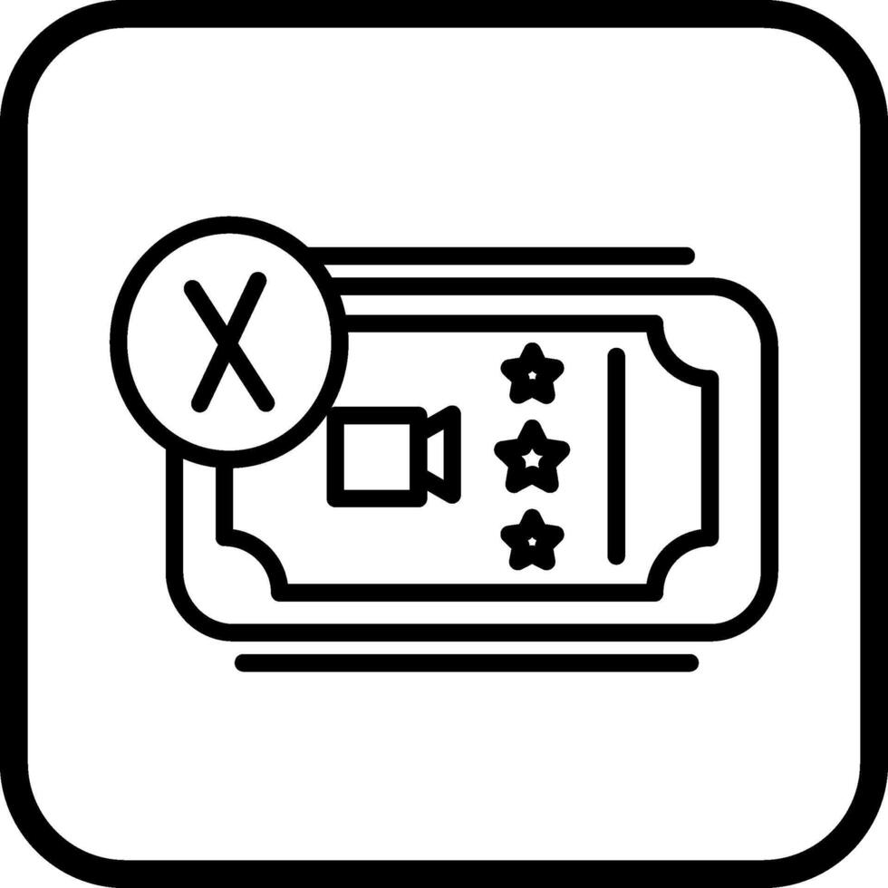 Annuler billet vecteur icône