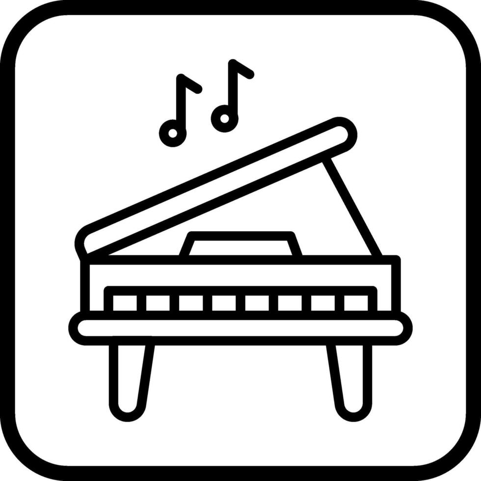 icône de vecteur de piano