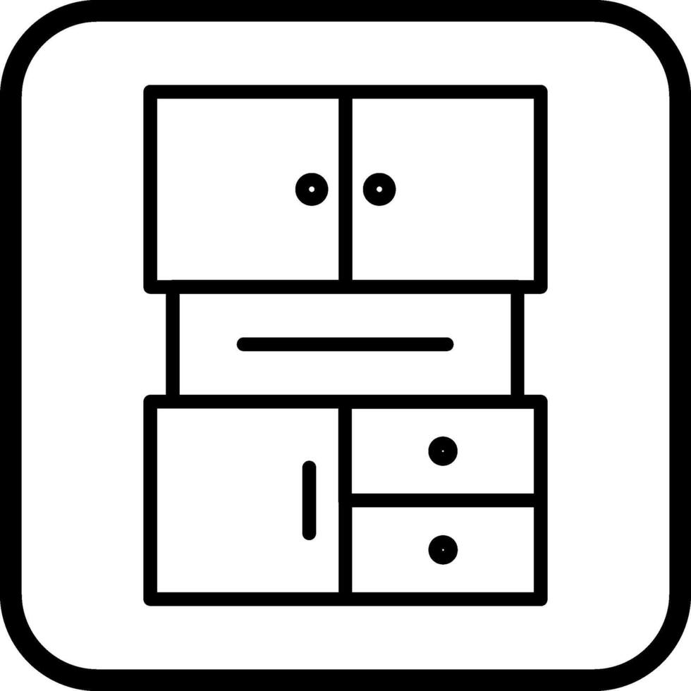 icône de vecteur d'armoires