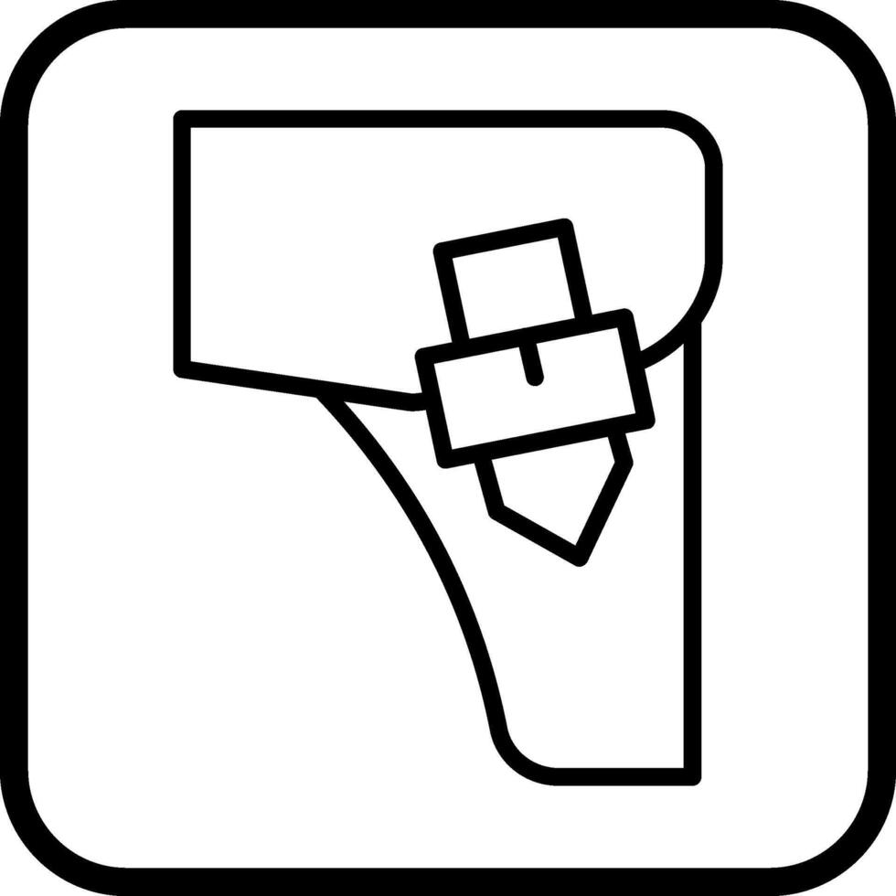 icône de vecteur de ceinture de pistolet