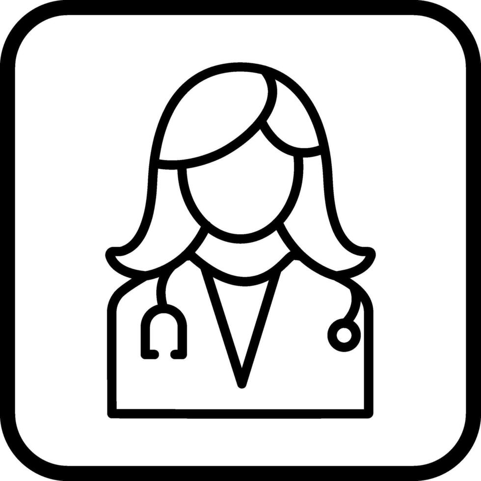 icône de vecteur de femme médecin