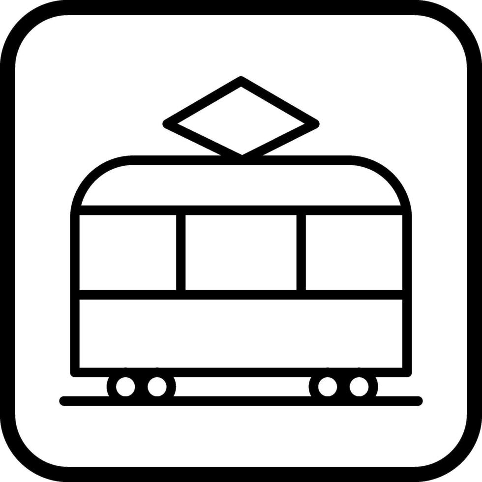 icône de vecteur de tramway