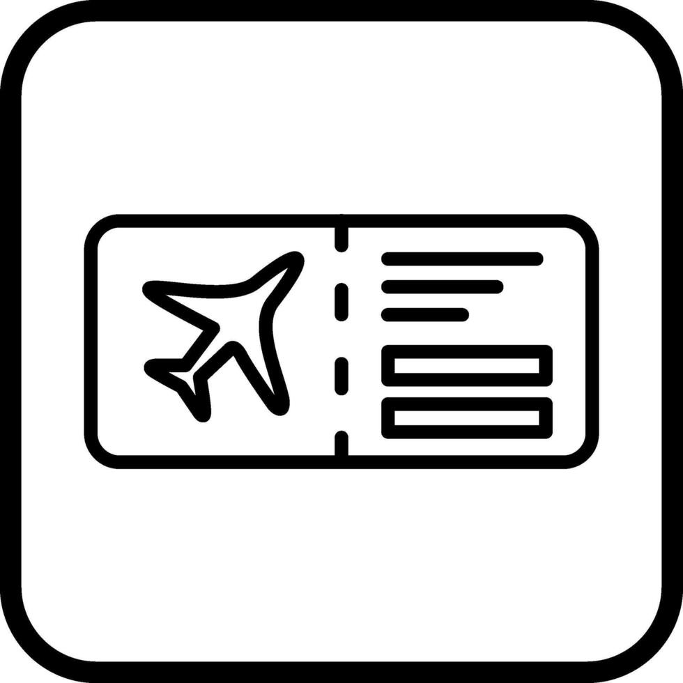 icône de vecteur de billets d'avion