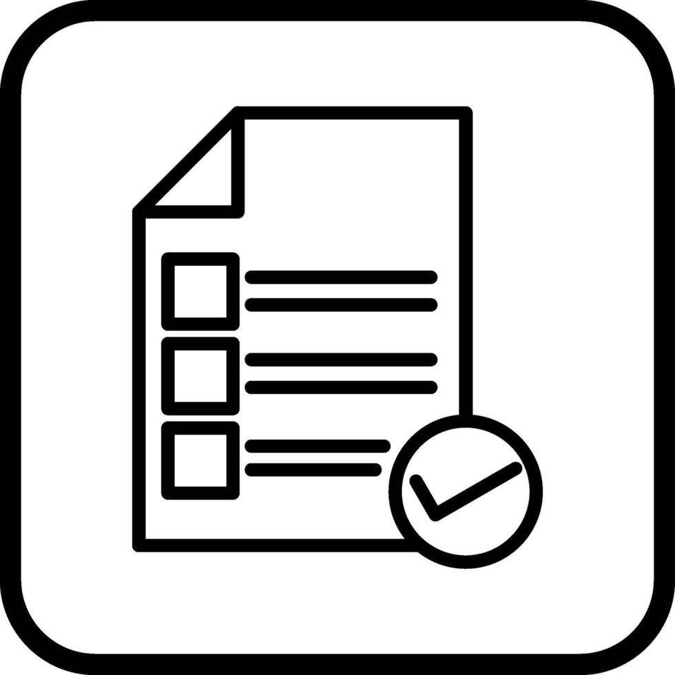 icône de vecteur de document valide