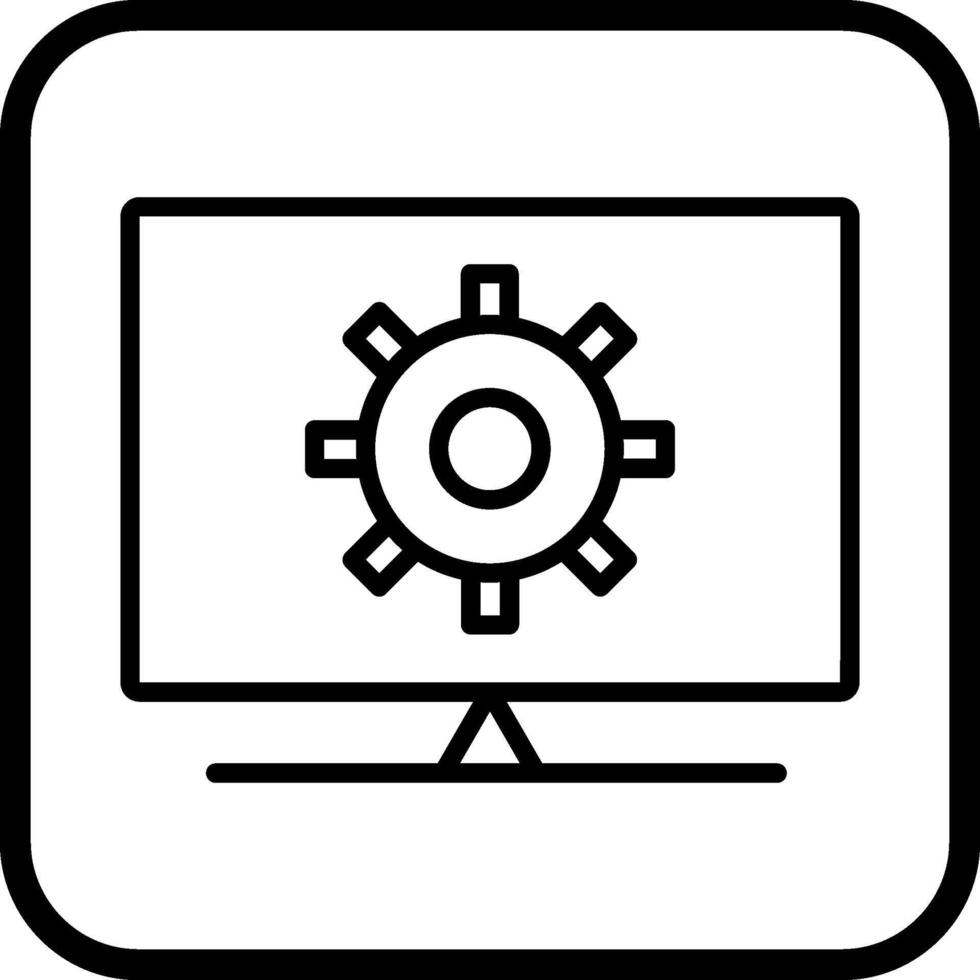 icône de vecteur de paramètres d'ordinateur