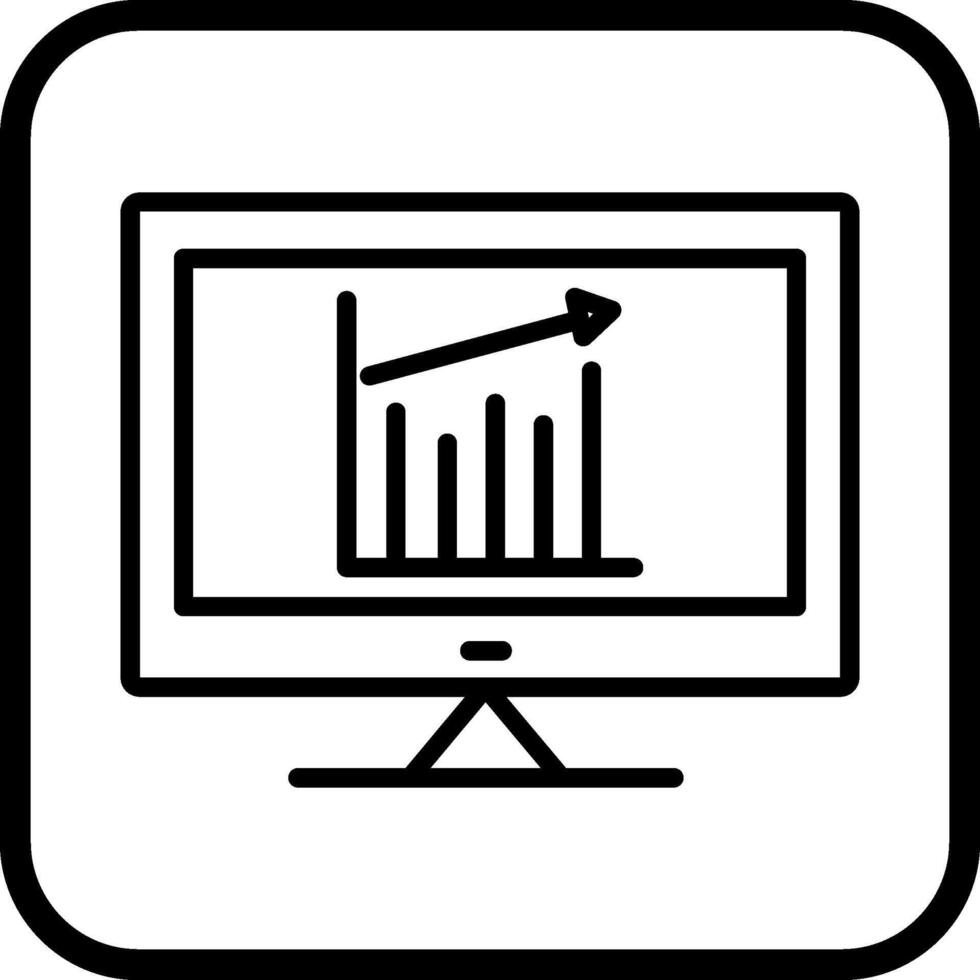 icône de vecteur graphique en ligne