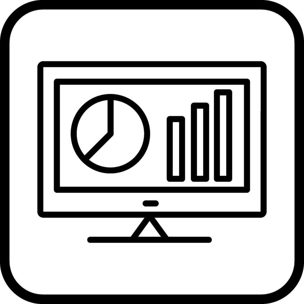 icône de vecteur de statistiques en ligne