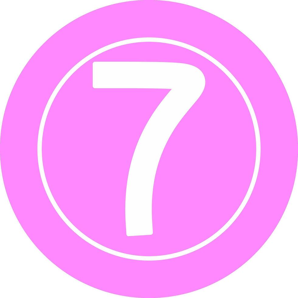icône de vecteur numéro sept