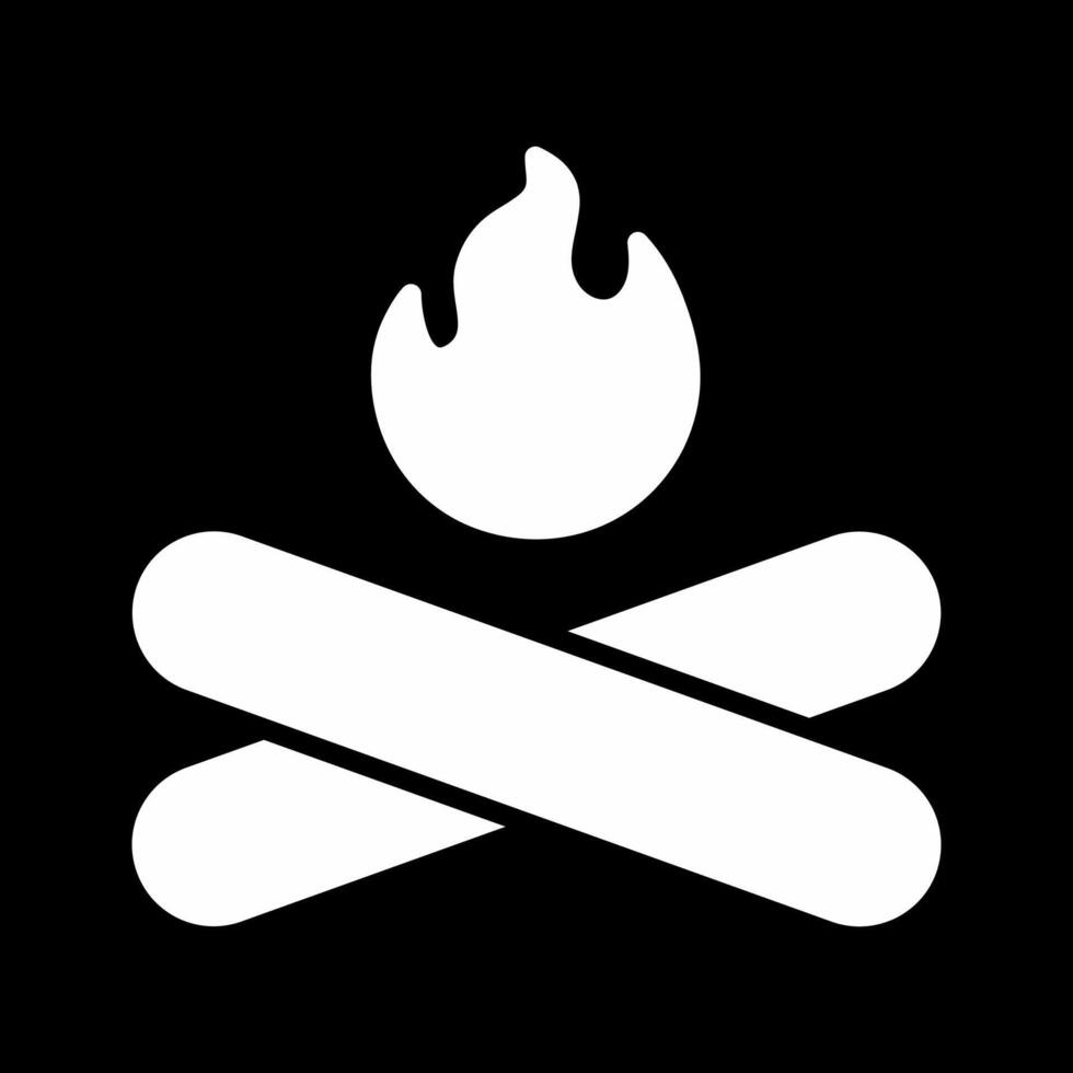 icône de vecteur de feu de camp