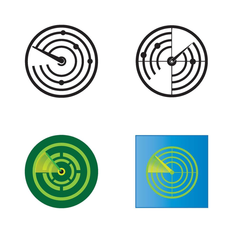 radar icône logo vecteur conception modèle