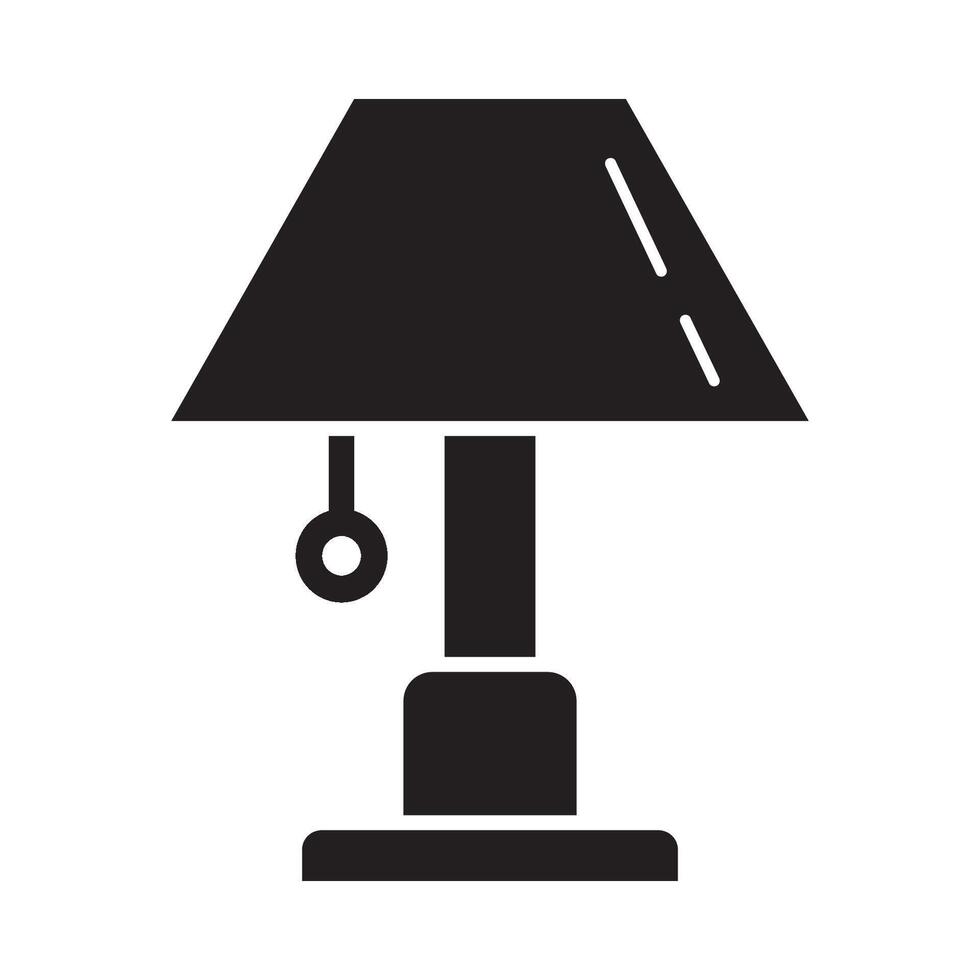 nuit lampe icône logo vecteur conception modèle