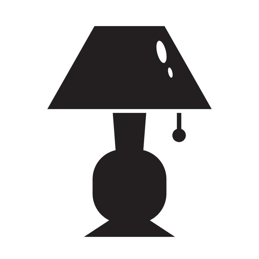 nuit lampe icône logo vecteur conception modèle