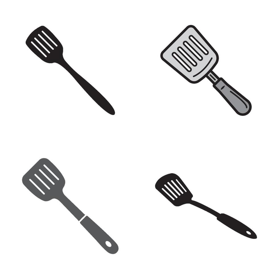 spatule icône logo vecteur conception modèle