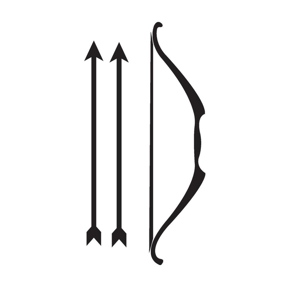 La Flèche arc icône logo vecteur conception modèle
