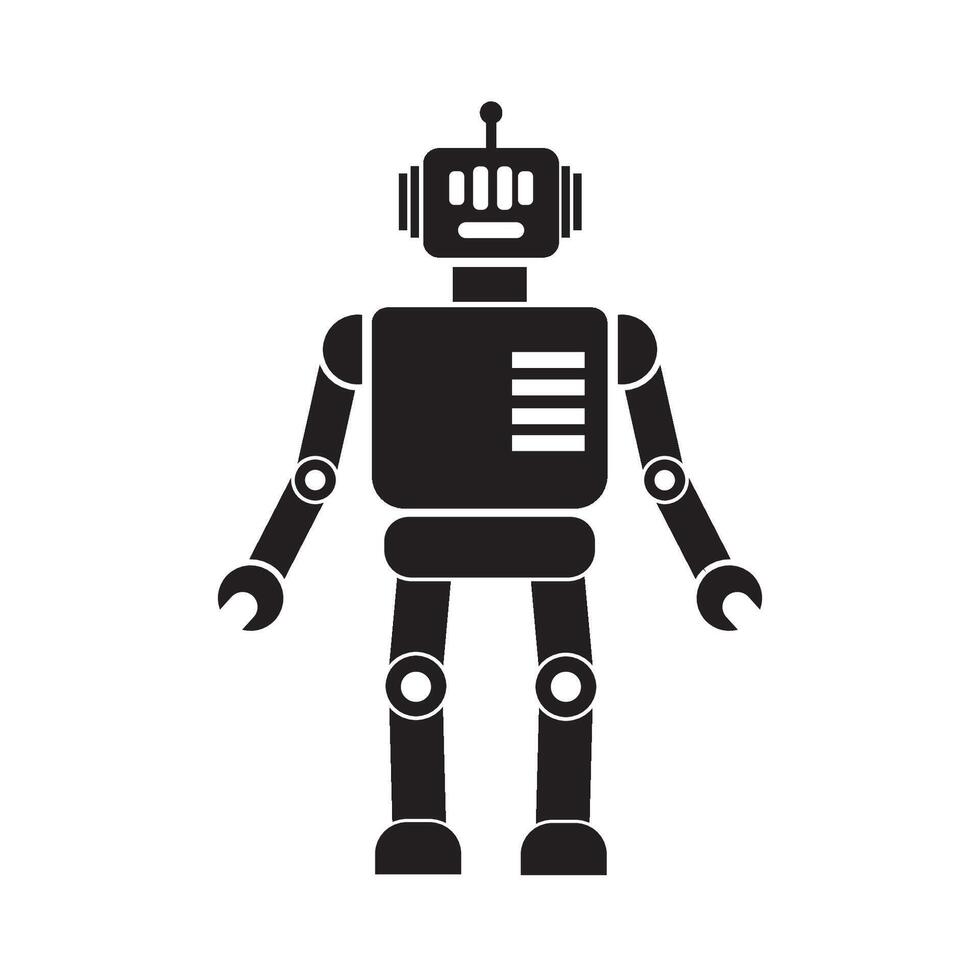 robot icône logo vecteur conception modèle