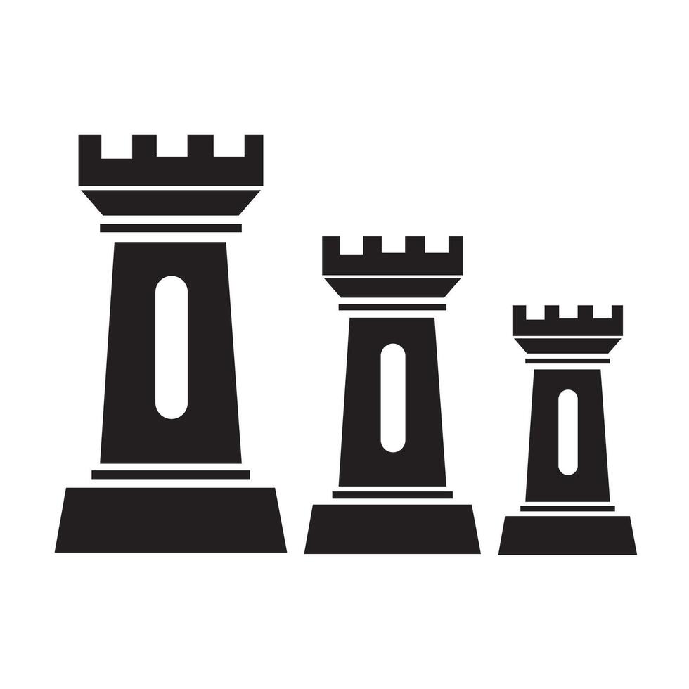 forteresse icône logo vecteur conception modèle