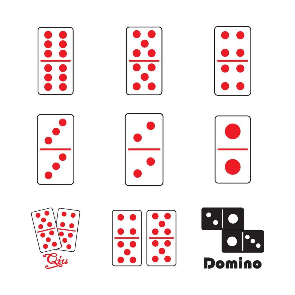 dominos icône logo vecteur conception modèle