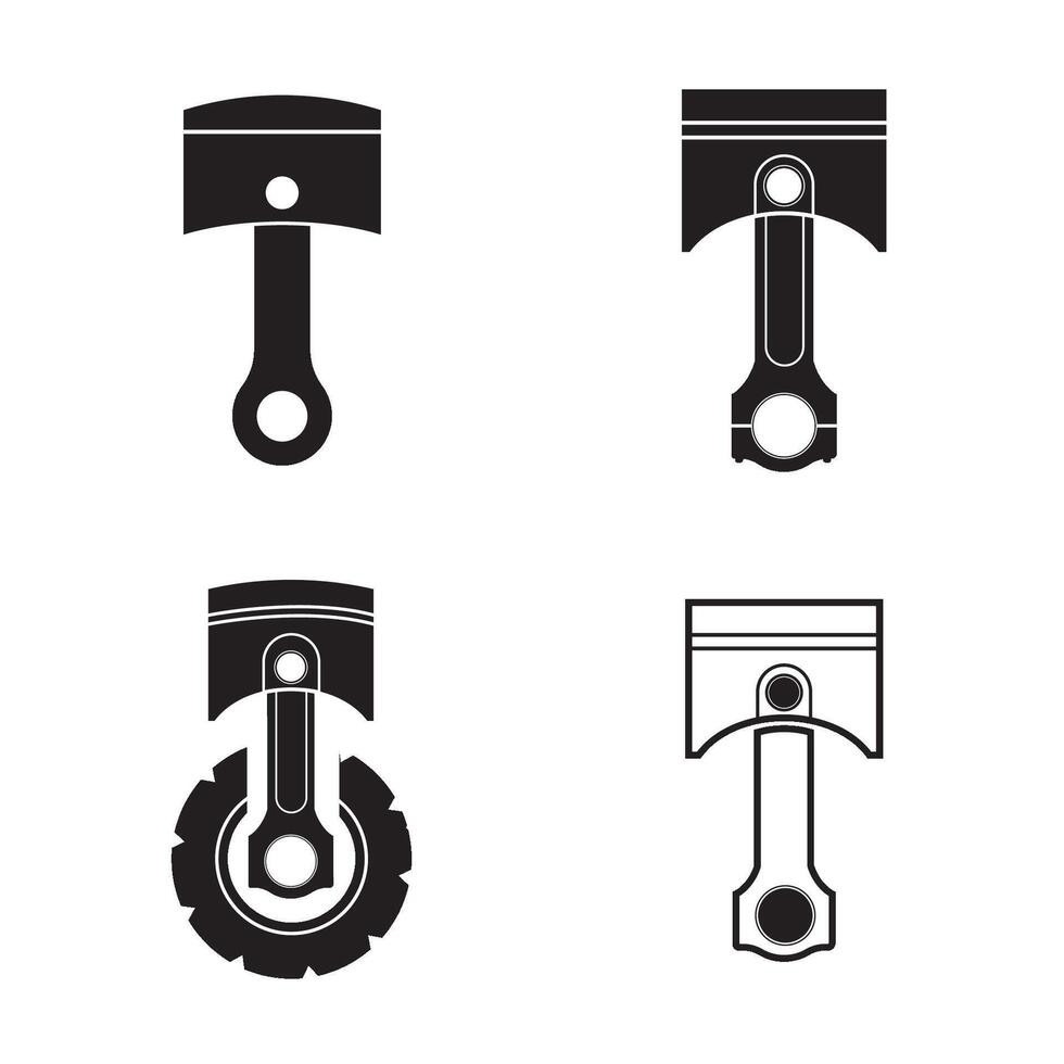 pistons icône logo vecteur conception modèle